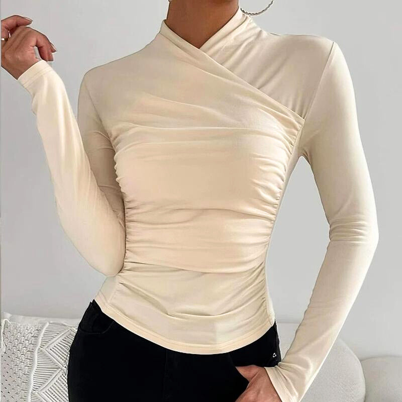 Bondi Beauty™ | Cross Neck Long Sleeve Top